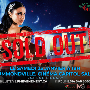 Drummondville – Samedi 25 Janvier 2025 à 18h. Lieu: Cinéma Capitol salle 1, 253 Rue Lindsay